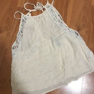 Cream Lace Halter Top